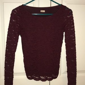 XS Hollister maroon shirt